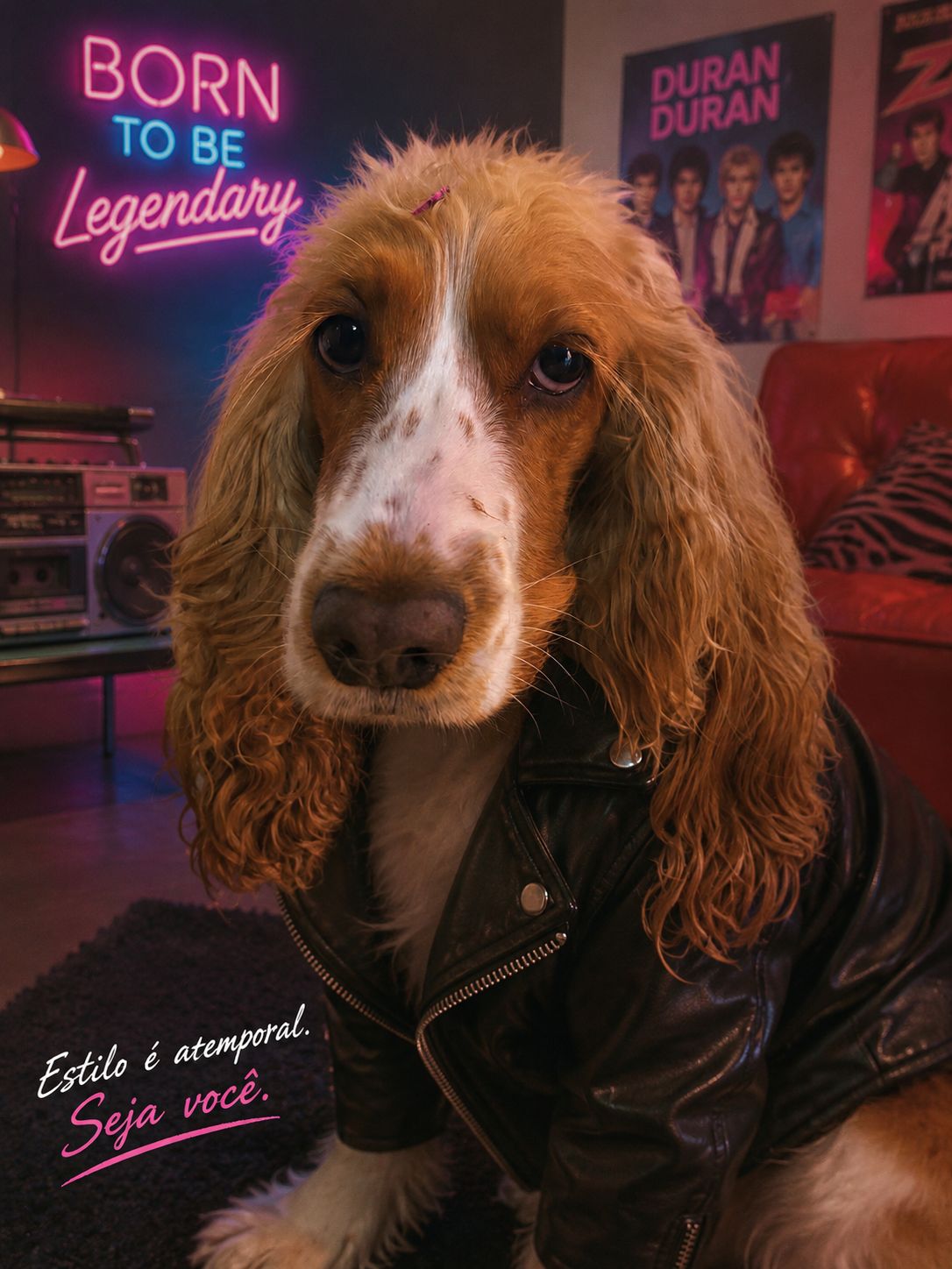 Ela tava descansando pra festinha anos 80! 🤭