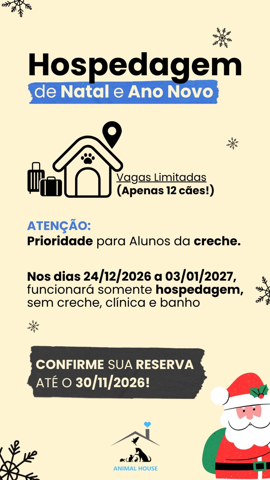 *HOSPEDAGEM FINAL DE ANO, ANTECIPE SUA RESERVA*